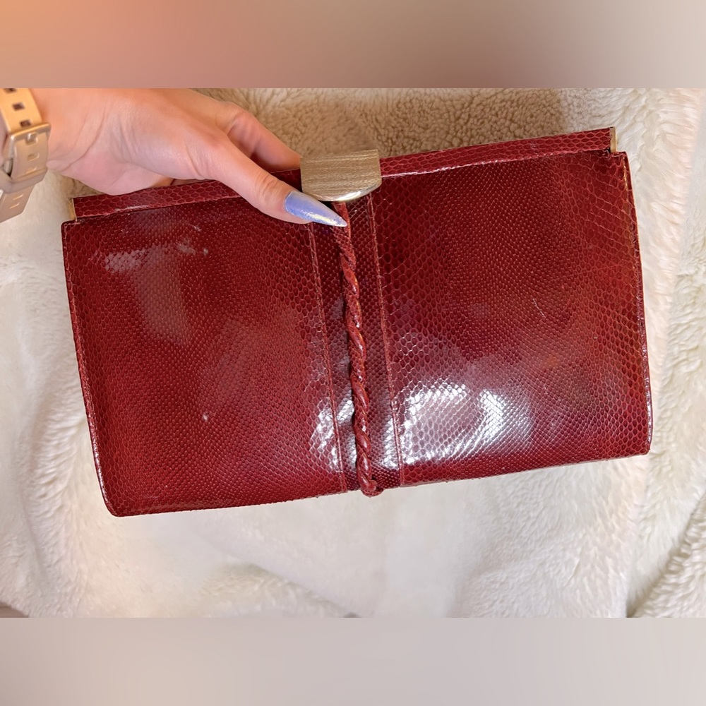 ❤️‍🔥 Vintage Genuine Snakeskin Clutch ❤️‍🔥
